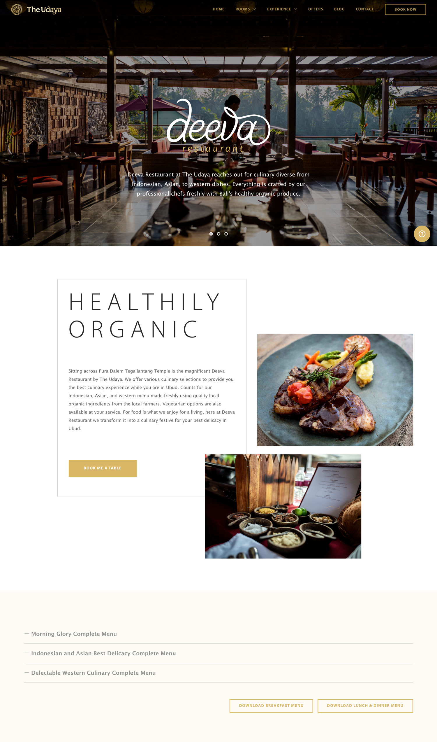 Restaurant Page Preview